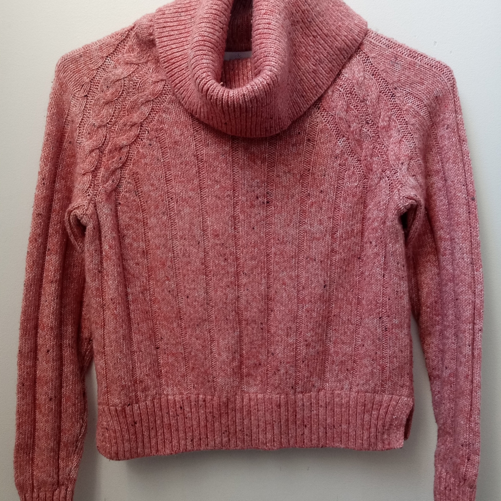 💫Camber&Grace Women's Elegant Pink Turtleneck Sweater Long Sleeve